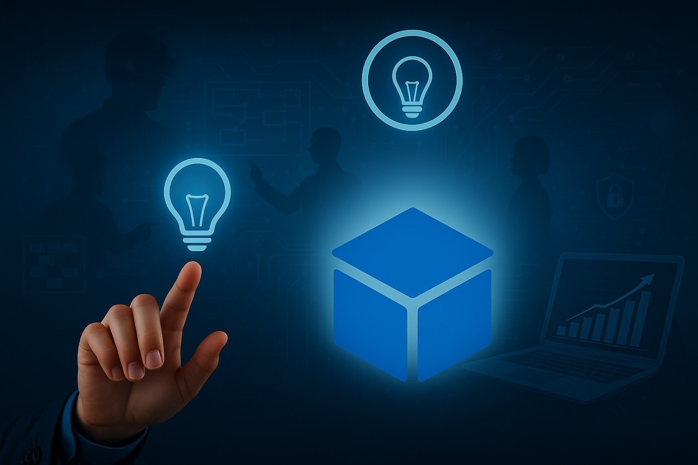 Digitization - Hand with the PM Box logo